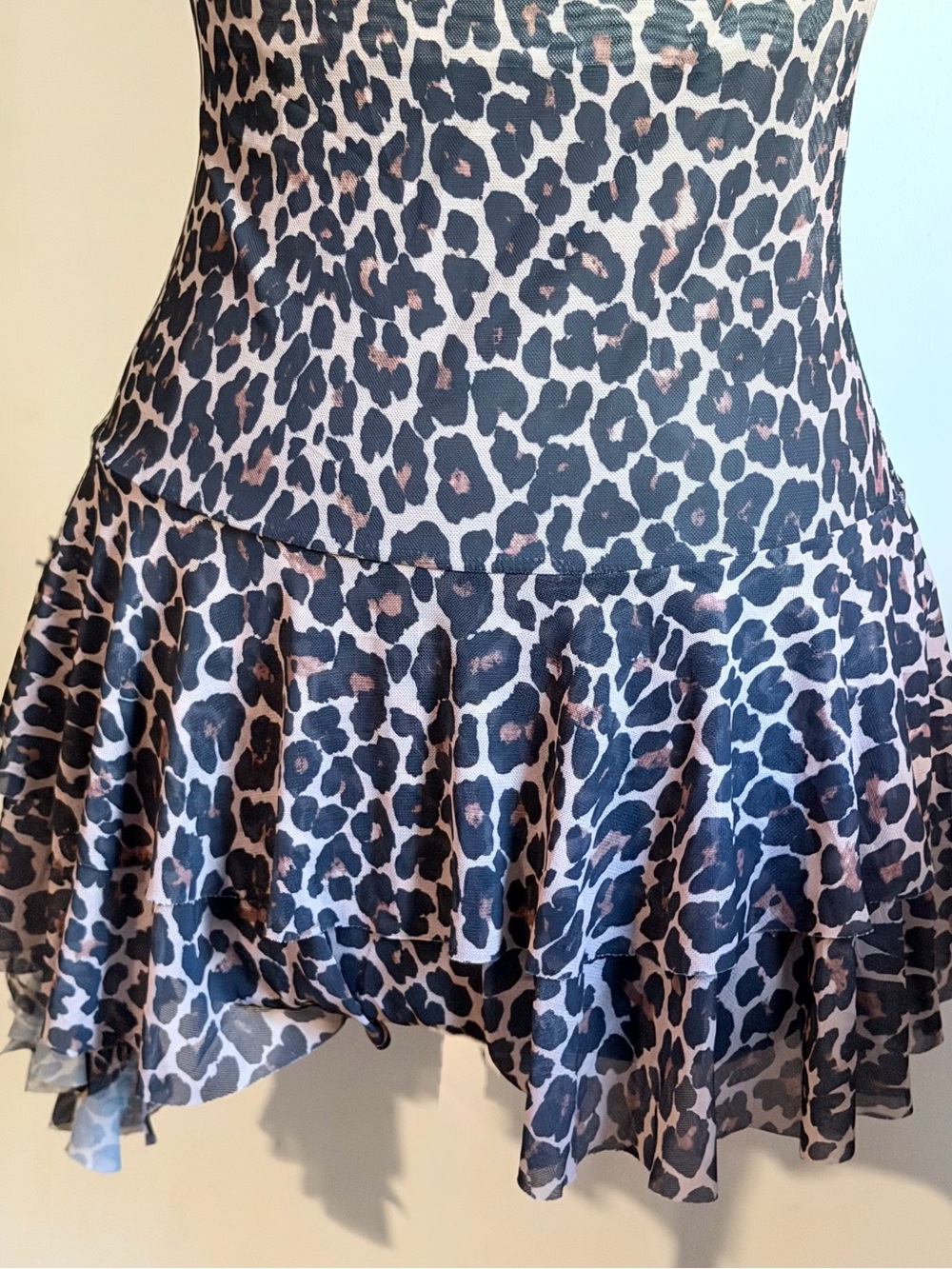 NWT Avidlove Mesh Ruched Bodycon Lingerie Mini Dress in leopard print. - Picture 6 of 10